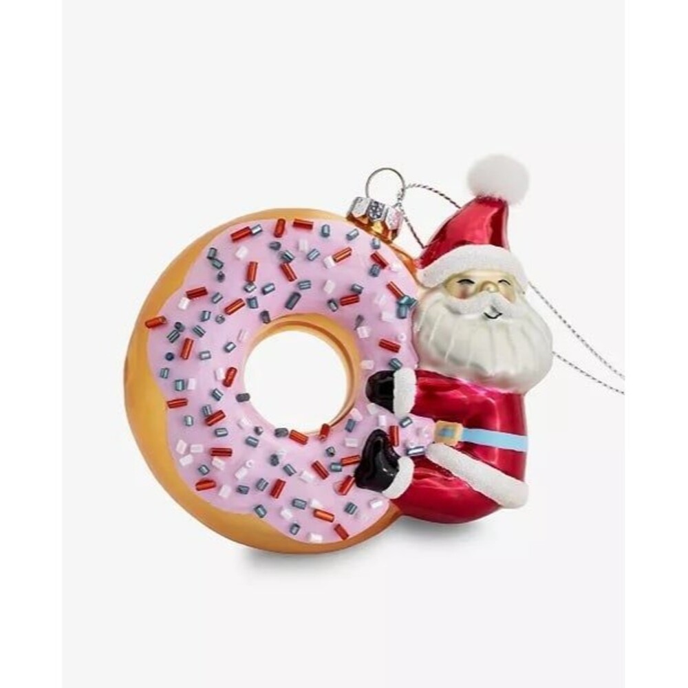 Macy’s Holiday Lane Holiday Lane Santa Donut Christmas Ornament